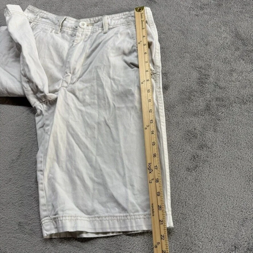 National Outfitters Flat Front Chino Shorts Mens‎ White Measured 32x12 Casual